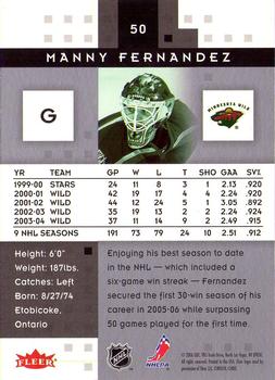 2005-06 Fleer Hot Prospects #50 Manny Fernandez Back