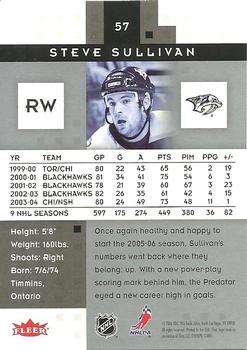 2005-06 Fleer Hot Prospects #57 Steve Sullivan Back