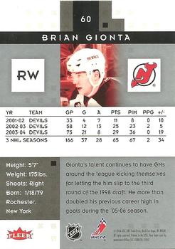 2005-06 Fleer Hot Prospects #60 Brian Gionta Back