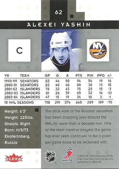 2005-06 Fleer Hot Prospects #62 Alexei Yashin Back