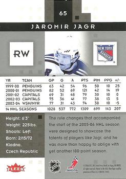 2005-06 Fleer Hot Prospects #65 Jaromir Jagr Back