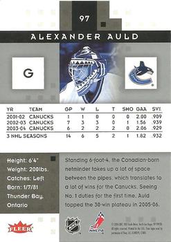 2005-06 Fleer Hot Prospects #97 Alexander Auld Back