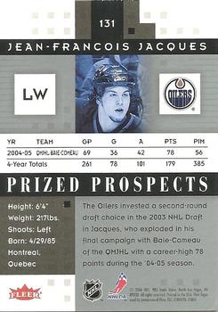 2005-06 Fleer Hot Prospects #131 Jean-Francois Jacques Back