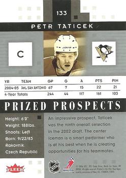 2005-06 Fleer Hot Prospects #133 Petr Taticek Back