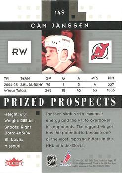 2005-06 Fleer Hot Prospects #149 Cam Janssen Back
