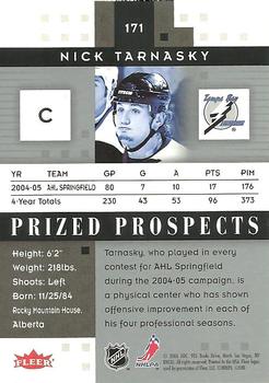 2005-06 Fleer Hot Prospects #171 Nick Tarnasky Back