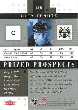 2005-06 Fleer Hot Prospects #185 Joey Tenute Back