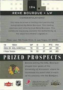 2005-06 Fleer Hot Prospects #194 Rene Bourque Back