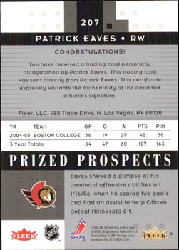 2005-06 Fleer Hot Prospects #207 Patrick Eaves Back