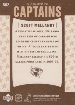 2005-06 Parkhurst #502 Scott Mellanby Back
