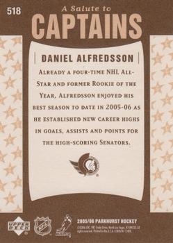 2005-06 Parkhurst #518 Daniel Alfredsson Back