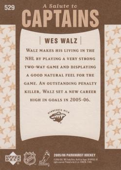 2005-06 Parkhurst #529 Wes Walz Back