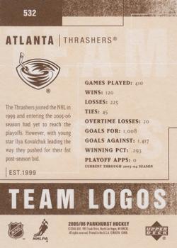2005-06 Parkhurst #532 Atlanta Thrashers Back