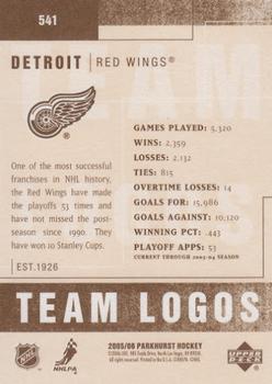 2005-06 Parkhurst #541 Detroit Red Wings Back
