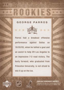 2005-06 Parkhurst #633 George Parros Back