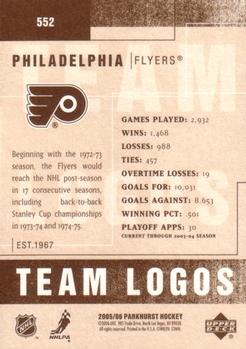 2005-06 Parkhurst #552 Philadelphia Flyers Back