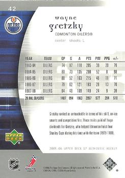 2005-06 SP Authentic #42 Wayne Gretzky Back