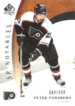 2005-06 SP Authentic #115 Peter Forsberg Front