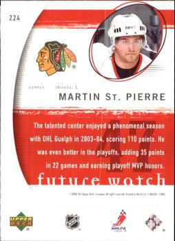 2005-06 SP Authentic #224 Martin St. Pierre Back