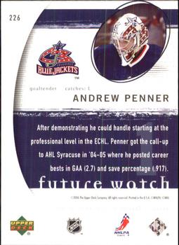 2005-06 SP Authentic #226 Andrew Penner Back