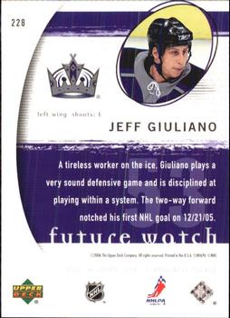 2005-06 SP Authentic #228 Jeff Giuliano Back