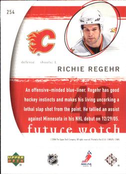 2005-06 SP Authentic #254 Richie Regehr Back