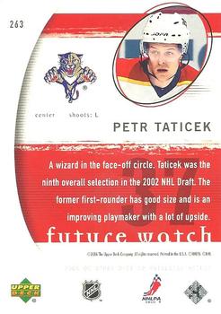 2005-06 SP Authentic #263 Petr Taticek Back