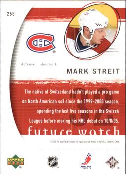 2005-06 SP Authentic #268 Mark Streit Back