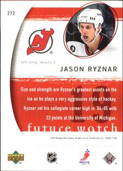 2005-06 SP Authentic #272 Jason Ryznar Back