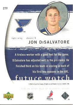 2005-06 SP Authentic #279 Jon DiSalvatore Back