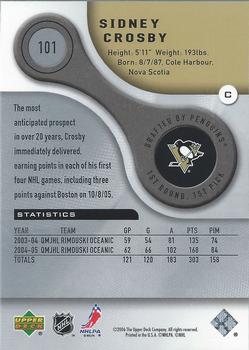 2005-06 SP Game Used #101 Sidney Crosby Back
