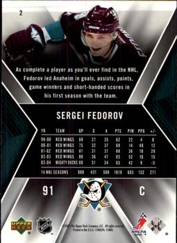 2005-06 SPx #2 Sergei Fedorov Back