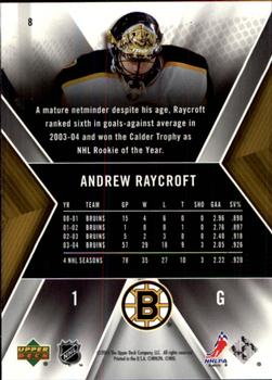 2005-06 SPx #8 Andrew Raycroft Back