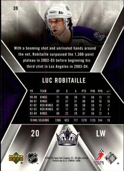 2005-06 SPx #39 Luc Robitaille Back