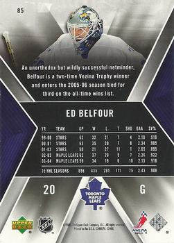 2005-06 SPx #85 Ed Belfour Back