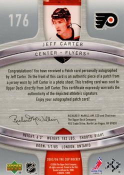 2005-06 Upper Deck The Cup #176 Jeff Carter Back