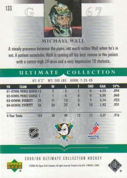 2005-06 Upper Deck Ultimate Collection #133 Michael Wall Back