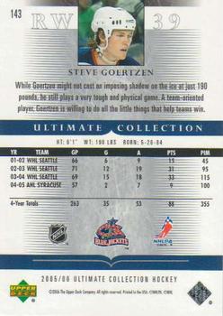 2005-06 Upper Deck Ultimate Collection #143 Steve Goertzen Back