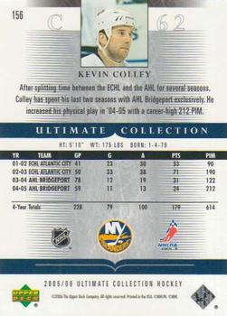 2005-06 Upper Deck Ultimate Collection #156 Kevin Colley Back
