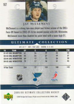2005-06 Upper Deck Ultimate Collection #167 Jay McClement Back