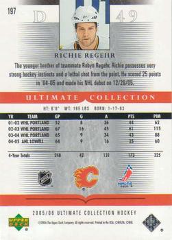2005-06 Upper Deck Ultimate Collection #197 Richie Regehr Back