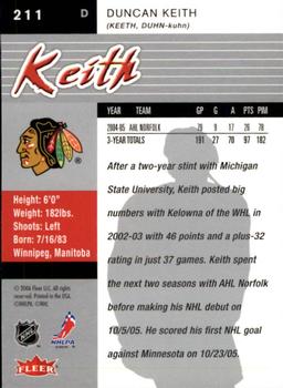 2005-06 Ultra #211 Duncan Keith Back