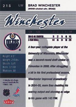 2005-06 Ultra #218 Brad Winchester Back