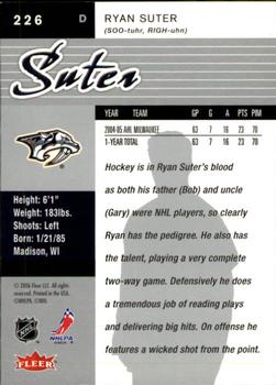 2005-06 Ultra #226 Ryan Suter Back