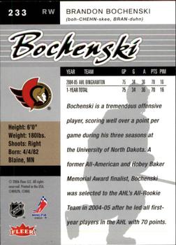 2005-06 Ultra #233 Brandon Bochenski Back