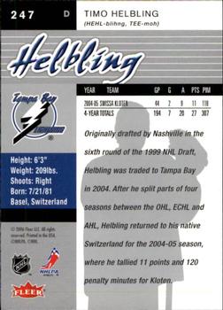 2005-06 Ultra #247 Timo Helbling Back