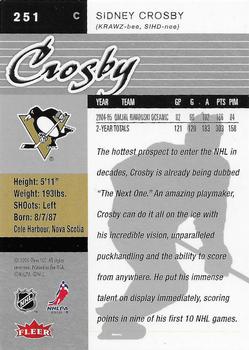 2005-06 Ultra #251 Sidney Crosby Back