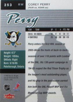 2005-06 Ultra #253 Corey Perry Back