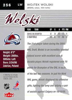 2005-06 Ultra #256 Wojtek Wolski Back