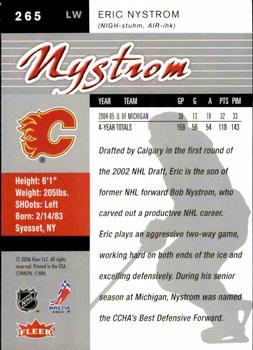2005-06 Ultra #265 Eric Nystrom Back